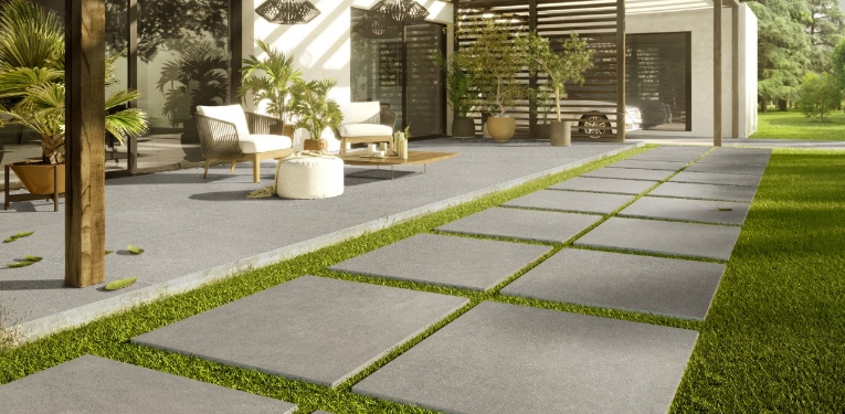 Paver lawn design